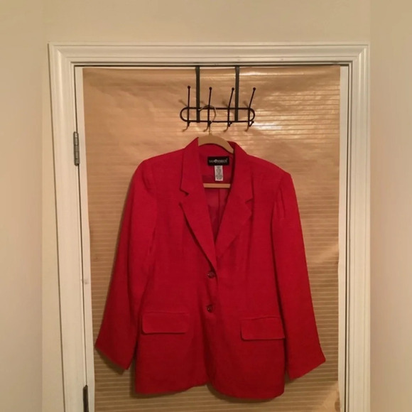 VINTAGE~SAG HARBOR~RED BLAZER~SIZE 14 - Picture 1 of 5